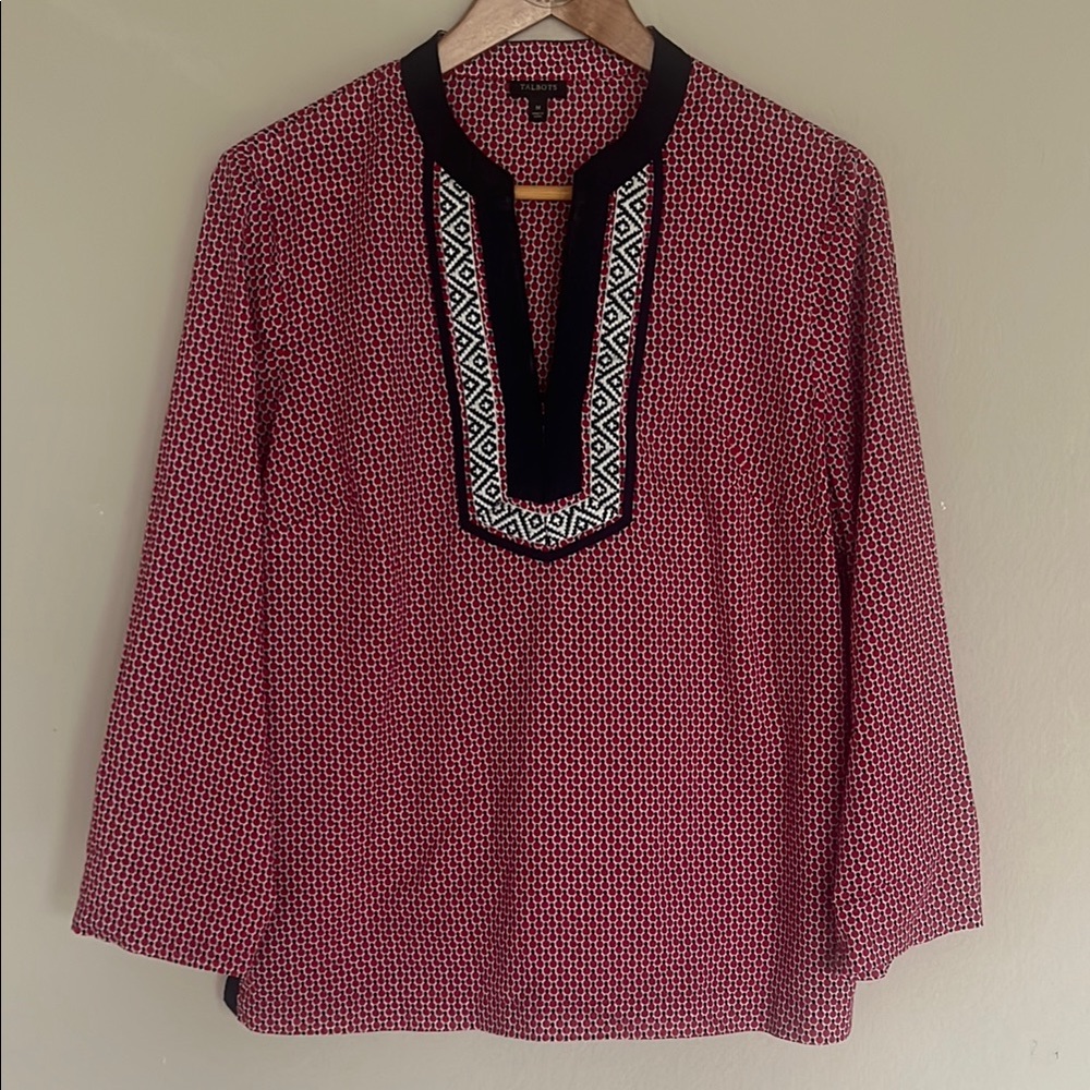 Talbots Women’s Peasant Tunic Top. Size M